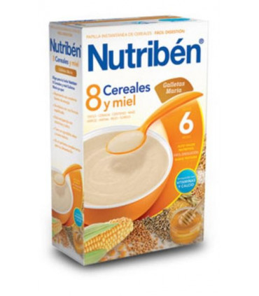 NUTRIBEN 8 CER MIEL  GALLETA MARIA 600 G