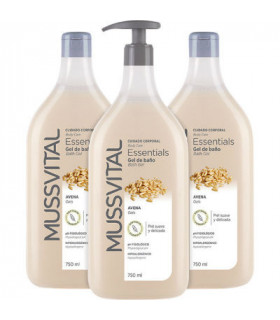 PACK 3 GELES AVENA 750ML MUSSVITAL