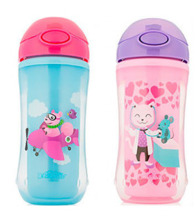 DR  BROWN´S VASO ROSA CON PAJITA 300ML