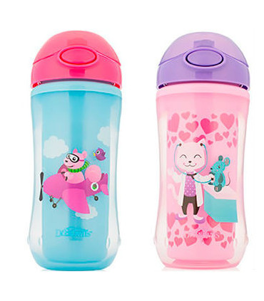 DR  BROWN´S VASO ROSA CON PAJITA 300ML