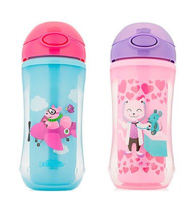 DR  BROWN´S VASO ROSA CON PAJITA 300ML