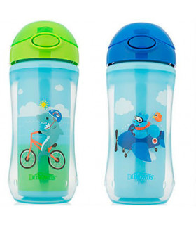 DR  BROWN´S VASO AZUL CON PAJITA 270ML