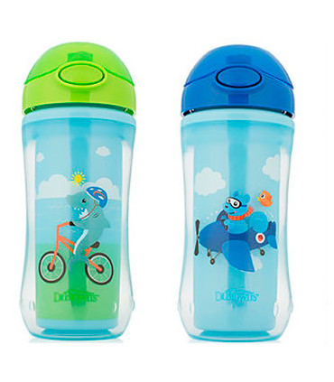 DR  BROWN´S VASO AZUL CON PAJITA 270ML