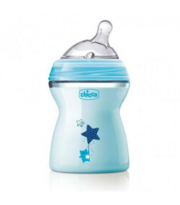 BIBERON NATFEELING 2M+ 250ML AZUL