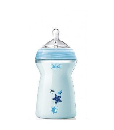 BIBERON NATFEELING 6M+ 330ML AZUL