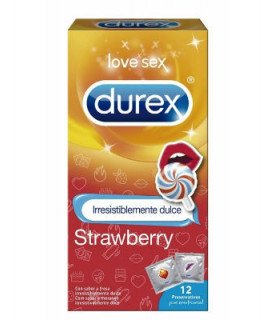 DUREX EMOJI STRAWBERRY 12ud