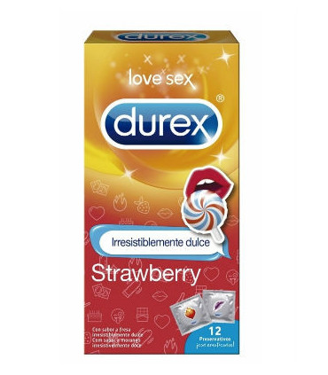 DUREX EMOJI STRAWBERRY 12ud