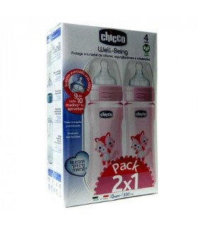 BIPACK BIBERONES SILICROSA 330mlCHICCO