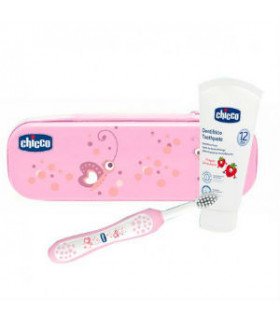 SET DENTAL CHICCO FLUOR ROSA 636 meses