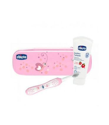 SET DENTAL CHICCO FLUOR ROSA 636 meses