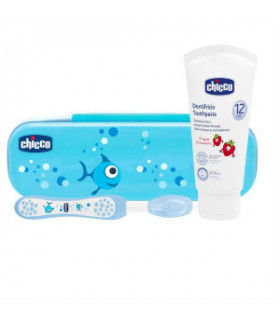 SET DENTAL CHICCO FLUOR AZUL 636 meses