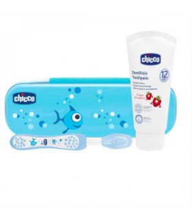 SET DENTAL CHICCO FLUOR AZUL 636 meses