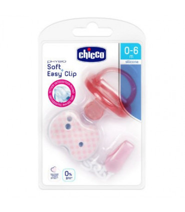 CHUPETE PH SOFT SIL 06M + CLIP EAS ROSA