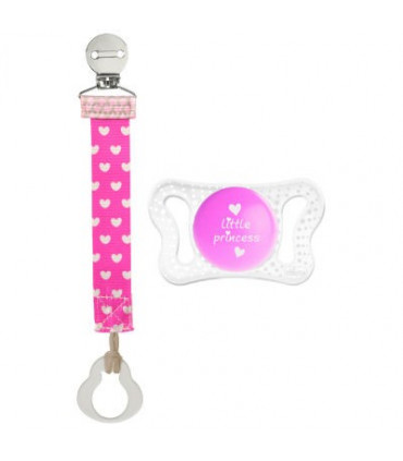 CHUPETE MICRO  02M + CLIP FASHION ROSA