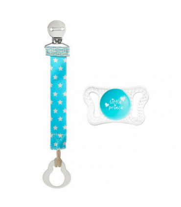 CHUPETE MICRO  02M + CLIP FASHION AZUL