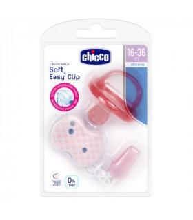 CHUPETE PH SOFT SIL 16M + CLIP EA ROSA