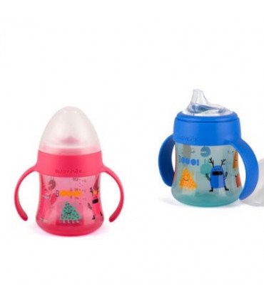 BIBERON ENTRENA ASAS SILICONA 150ml +6M