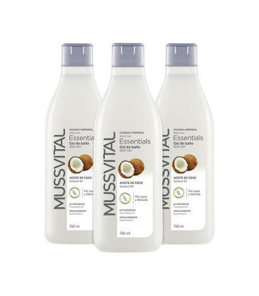 PACK 3 GELES COCO 750ML MUSSVITAL