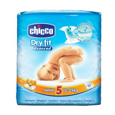 CHICCO PAÑAL DRY FIT TALLA 5 12-25KG 17ud
